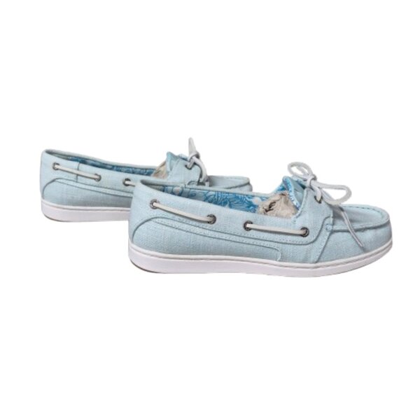 8 Sperry Star Fish Resort Boat Shoe Light Blue - Picture 2 of 10